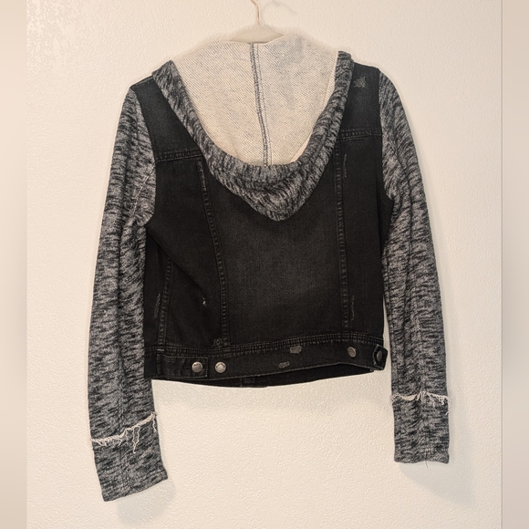 Free People Mixed Media Denim Jacket - Picture 3 of 12